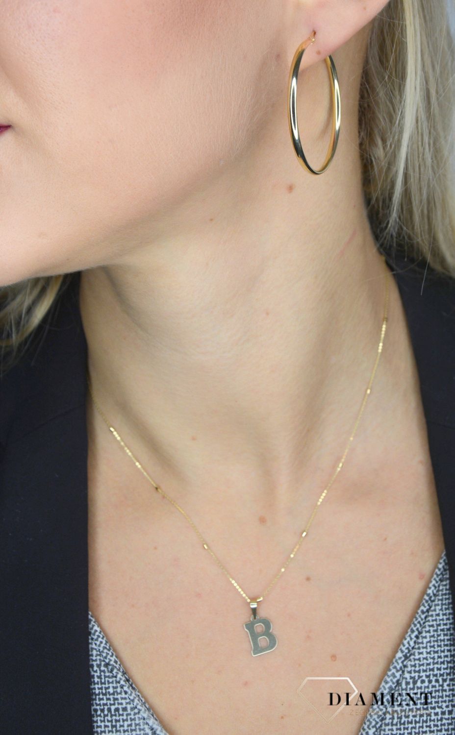 Złote kolczyki 585 koła 4,5 cm KL 8415B 585.jpg